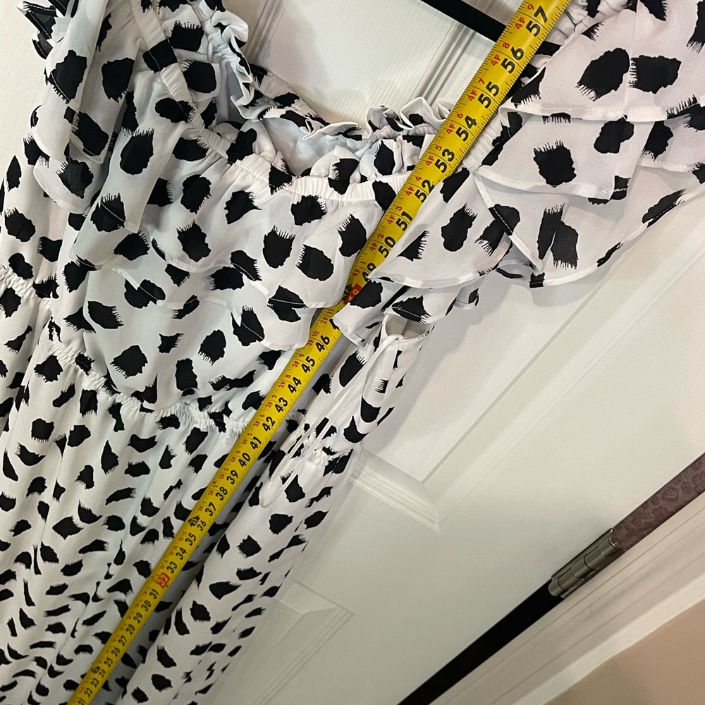 Lane Bryant Black and White Ruffle Dress - Picture 9 of 12